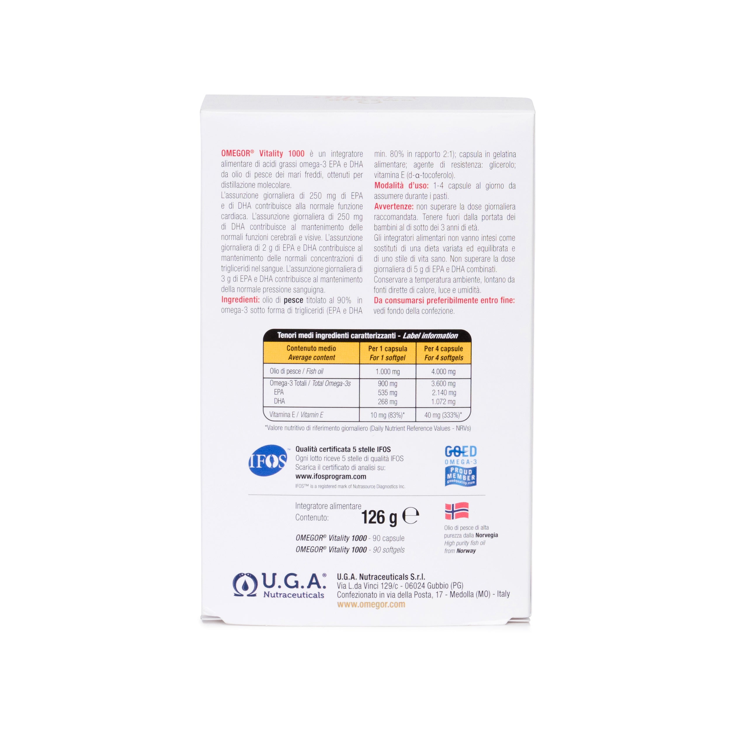 OMEGOR Vitality 1000 - 90 capsule