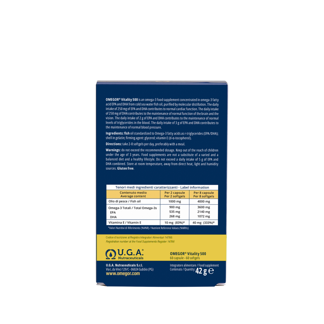 OMEGOR Vitality 500 - 60 capsule