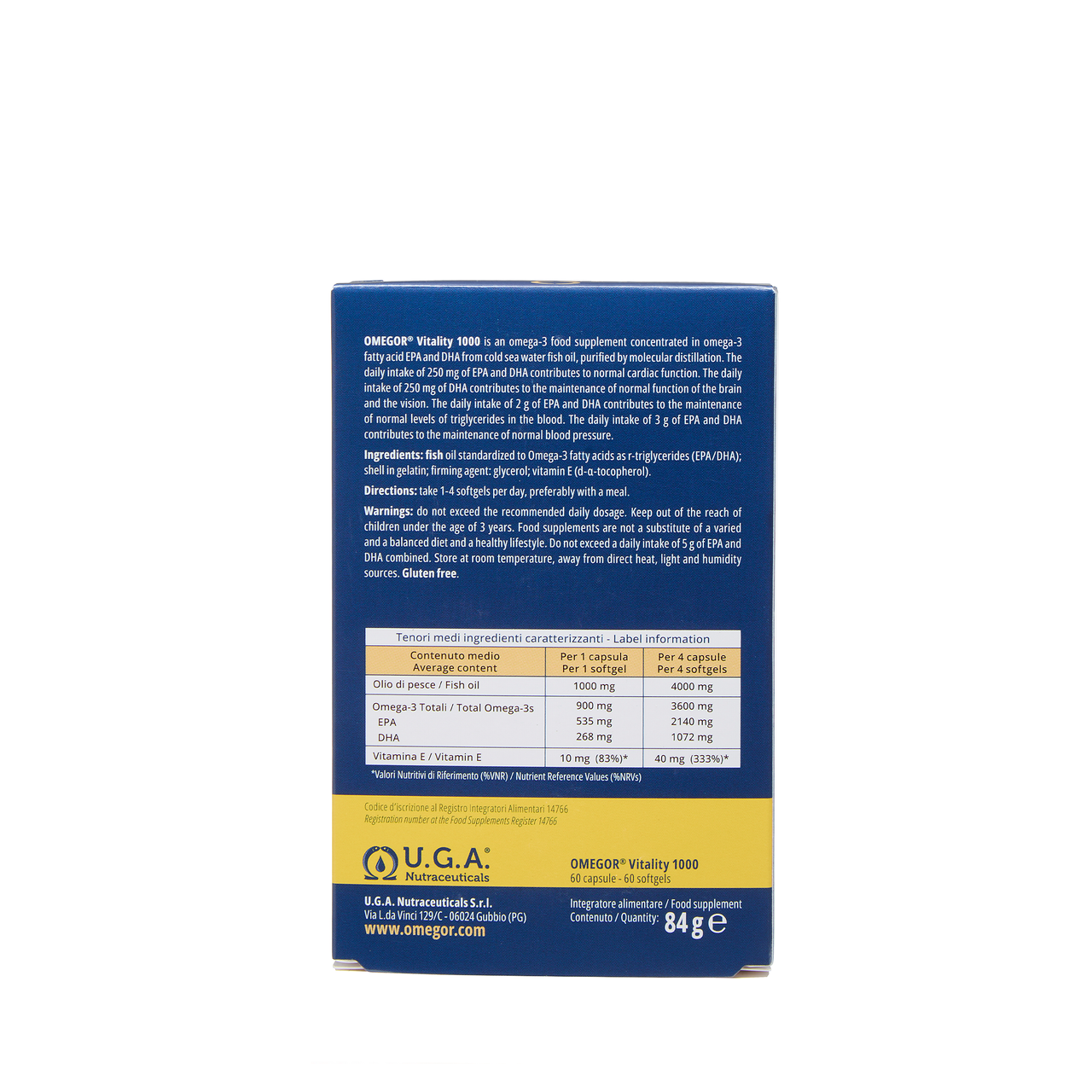 OMEGOR Vitality 1000 - 60 capsule